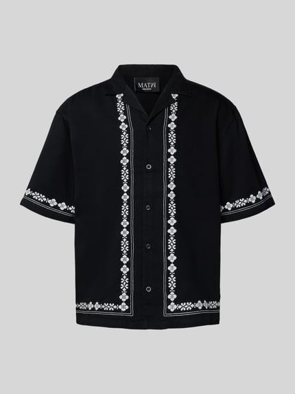 REVIEW X MATW Regular Fit Freizeithemd mit Stitchings - Review X MATW Black 2