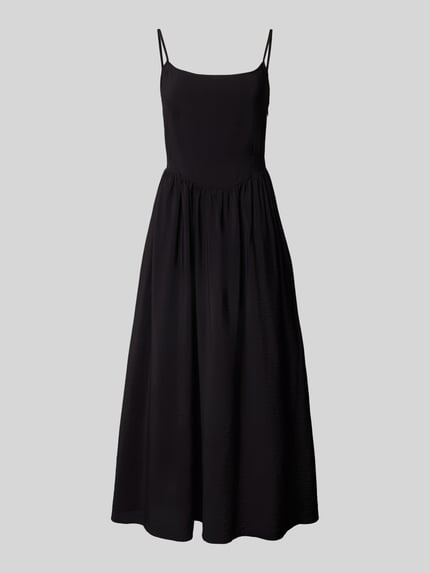 GAP Midikleid aus Viskose-Mix mit Spaghettiträgern Black 2