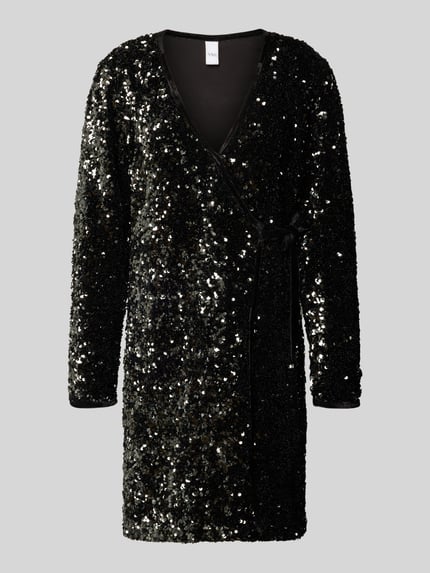 YAS Cocktailkleid mit Pailletten Modell 'ELLE' Dunkelgruen 2