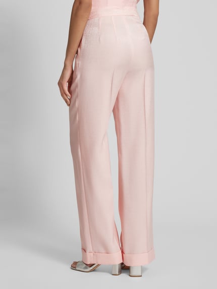 Marc Cain Loose fit bandplooibroek met effectgaren Abrikoos - 5