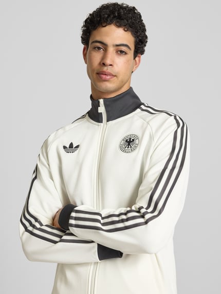 adidas Originals Kurtka treningowa o kroju regular fit z klubową aplikacją z logo model „BLACAS” Złamany biały 3