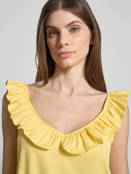 Smith and Soul Midi-jurk met ruches Pastelgeel - 3
