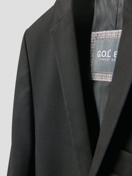 G.O.L. Marynarka na 2 guziki o kroju slim fit z lamowanymi kieszeniami z patką Czarny 2