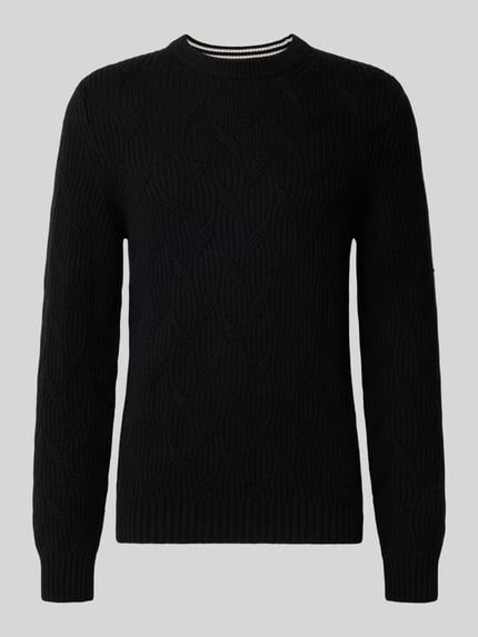 Christian Berg Men Strickpullover mit Kaschmir-Anteil Black 2