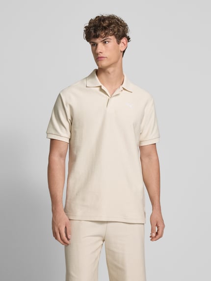 PUMA Performance Relaxed Fit Poloshirt mit Label-Stitching Offwhite 4