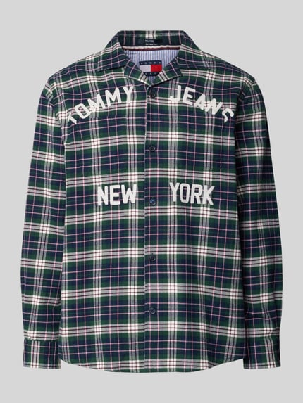 Tommy Jeans Relaxed Fit Freizeithemd aus reiner Baumwolle Dunkelgruen 2