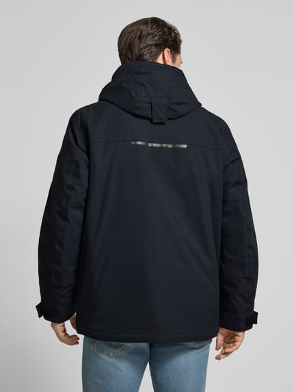 camel active Parka o kroju regular fit z kieszeniami zapinanymi na zamek błyskawiczny model 'TEXXXACTIVE' Granatowy 5