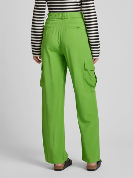 FREE/QUENT Loose fit broek van viscosemix, model 'Exa' Appeltjesgroen - 5