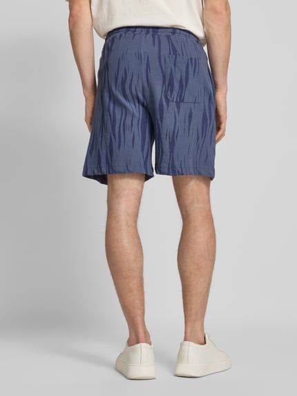 KnowledgeCotton Apparel Loose Fit Shorts mit elastischem Bund Rauchblau 5