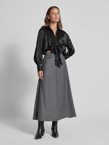 The Kooples Regular Fit Bluse mit Schleifen-Detail Black 1