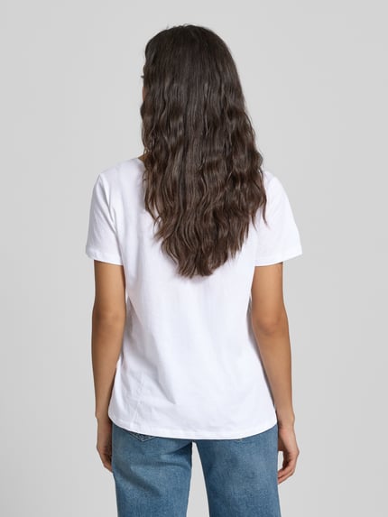 Milano Italy T-shirt met strass-steentjes Offwhite - 5