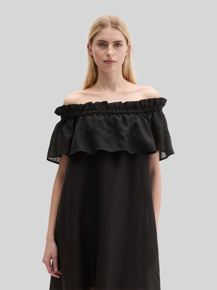 Marc O'Polo Figurumspielendes Kleid mit Carmen-Ausschnitt Black 1
