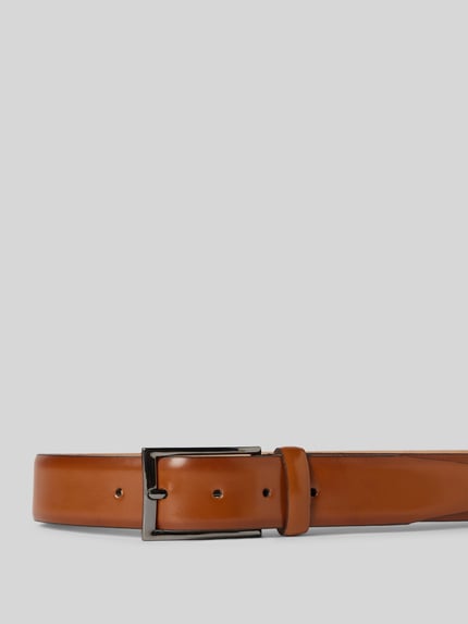 Pierre Cardin Leren riem met doornsluiting van metaal Cognac - 2