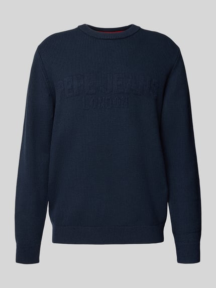 Pepe Jeans regular fit gebreide trui viscose-katoenmengsel model 'PHINEAS' Marineblauw - 2