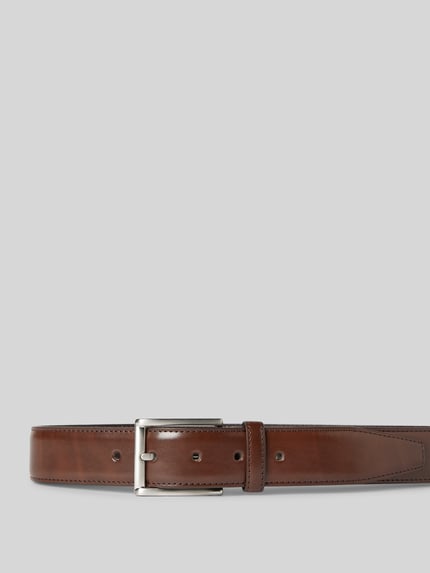 Christian Berg Men Riem met leer Chocoladebruin - 2