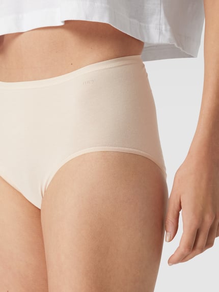 Mey Figi z nadrukiem z logo model ‘Superfine’ Beżowy 3