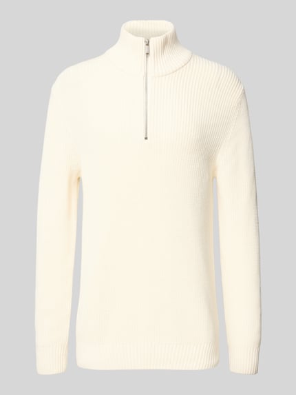 MCNEAL Strickpullover mit Troyer-Kragen Ecru 2