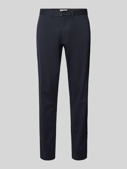 JACK & JONES Regular fit chino met ceintuurlussen, model 'KANE' Marineblauw - 2