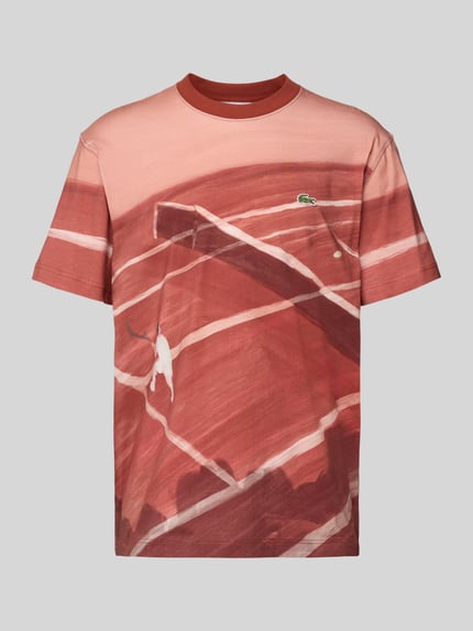 Lacoste T-Shirt mit Logo-Badge Rostrot 2