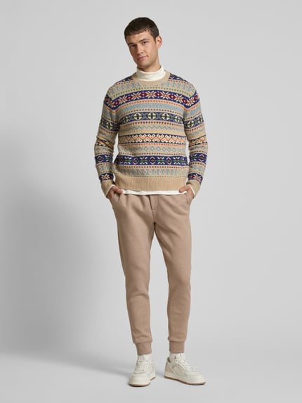 Polo Ralph Lauren Regular Fit Sweatpants mit Baumwollanteil Beige Melange 1