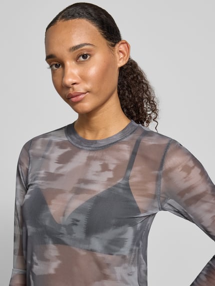 G-Star RAW Slim Fit Langarmshirt mit Rundhalsausschnitt Modell 'motion camo' Dunkelgrau 3