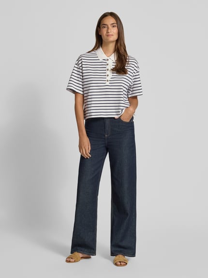 Christian Berg Woman poloshirt met korte knoopsluiting Donkerblauw - 1
