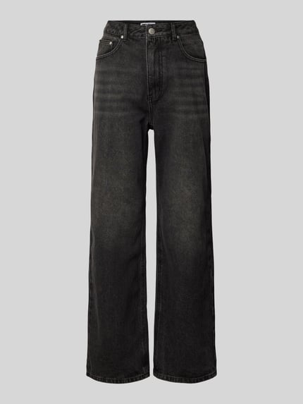 REVIEW Mid Waist Baggy Fit Jeans aus reiner Baumwolle Black 2