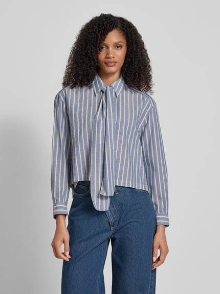 Jake*s Casual Bluzka koszulowa z listwą guzikową Jeansowy niebieski 4