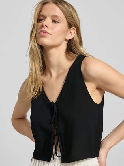 ONLY Relaxed Fit Blusentop aus reiner Viskose Modell 'NOVA LIFE' Black 3