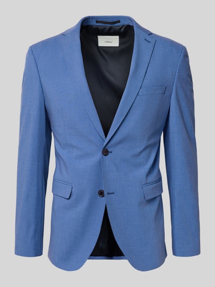 s.Oliver BLACK LABEL Slim fit colbert met viscose Blauw - 2