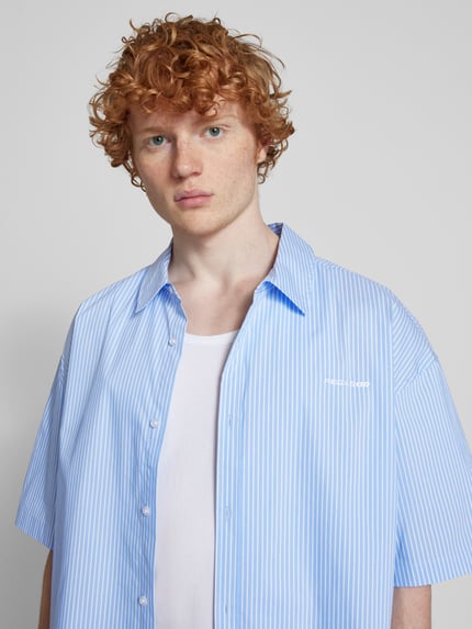 PEGADOR Oversized Freizeithemd mit Knopfleiste Hellblau 3