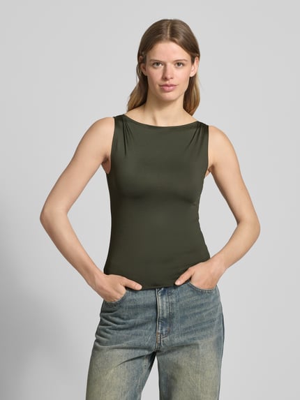 Weekday Tanktop mit U-Boot-Ausschnitt Modell 'Annie' Khaki 4