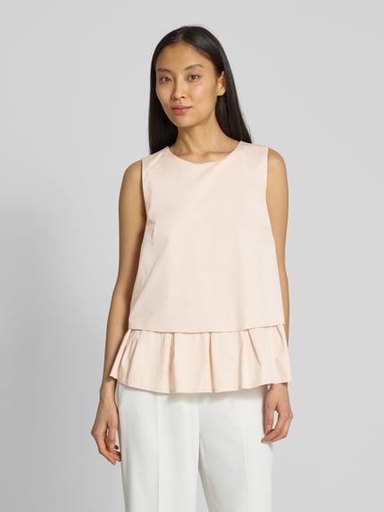 Marc Cain Regular Fit Blusentop in Layering-Optik Sand 4