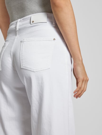 CAMBIO Flared Jeans mit verkürztem Schnitt Modell 'PALLAZZO' Weiss 3