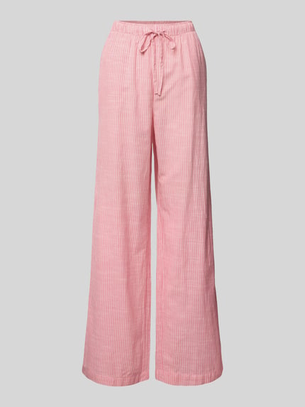PIECES Wide Leg Hose aus Baumwoll-Leinen-Mix Modell 'APIA' Koralle 2