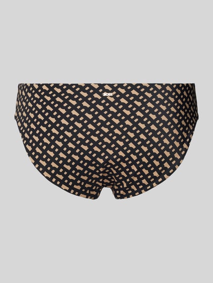 BOSS Figi bikini z aplikacją z logo Czarny 3
