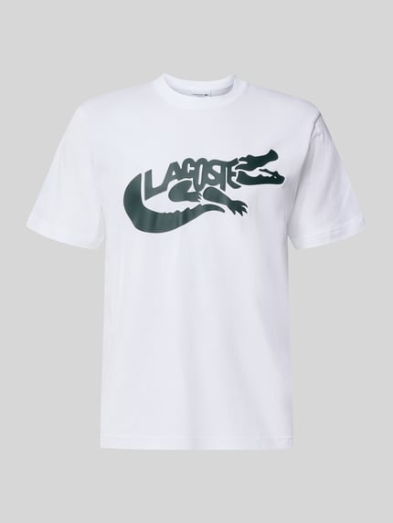 Lacoste Regular Fit T-Shirt aus reiner Baumwolle Weiss 2