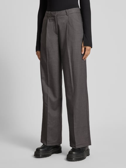 JJXX Wide Fit Stoffhose mit Viskose-Anteil Modell 'Ellis' Hellgrau 4