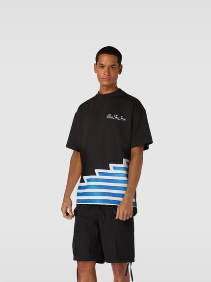 Blue Sky Inn t-shirt o kroju oversized z wyhaftowanym logo Czarny 4
