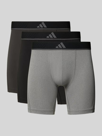 adidas Sportswear Trunks mit elastischem Logo-Bund im 3er-Pack Anthrazit 1