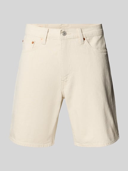 Levi's® Loose Fit Jeansshorts aus Baumwoll-Leinen-Mix Modell '468' Ecru 2