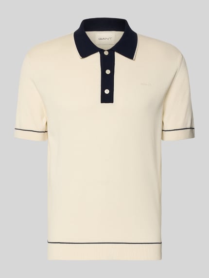 Slim Fit Poloshirt mit Logo-Stitching Shop The Look MANNEQUINE