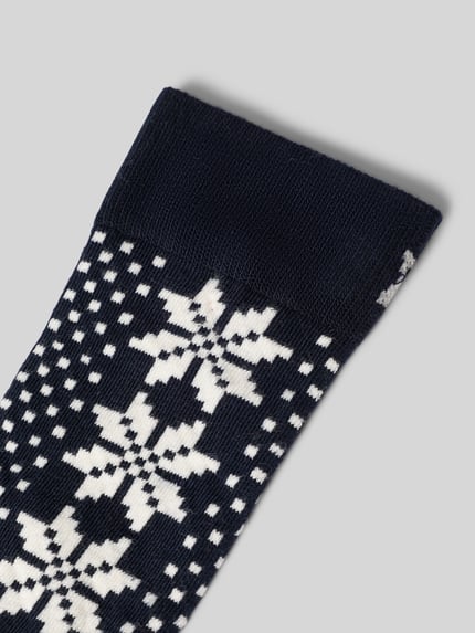 Happy Socks Socken mit geometrischen Muster Dunkelblau 2