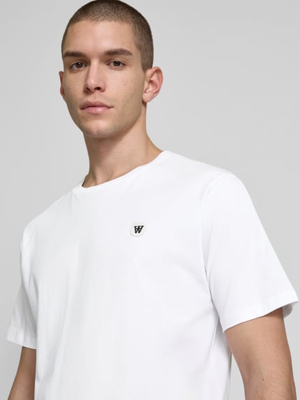 Wood Wood Regular Fit T-Shirt aus reiner Baumwolle Modell 'ACE' Weiss 3