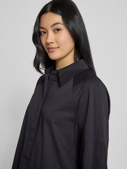 Marc Cain Knielanges Hemdblusenkleid mit 3/4-Arm Marine 3