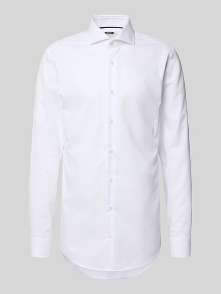 BOSS Slim Fit Businesshemd mit extra langem Arm Modell 'HANK' Weiss 2