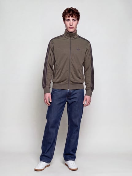 adidas Originals Sweatjacke mit Stehkragen FIREBIRD TT Anthrazit 1