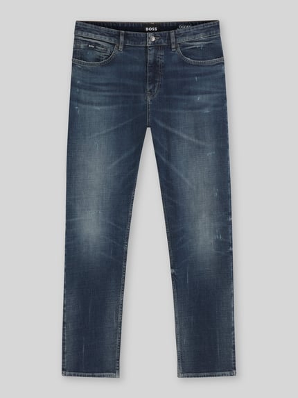 BOSS Straight Fit Jeans mit 5-Pocket-Design Modell 'C-OGDEN' Blau 2