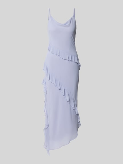Jake*s Cocktail Cocktailkleid mit Volants und Spaghettiträgern Lavender 2