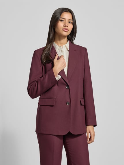 Jake*s Collection Żakiet z kołnierzem z klapami Oberżynowy 4